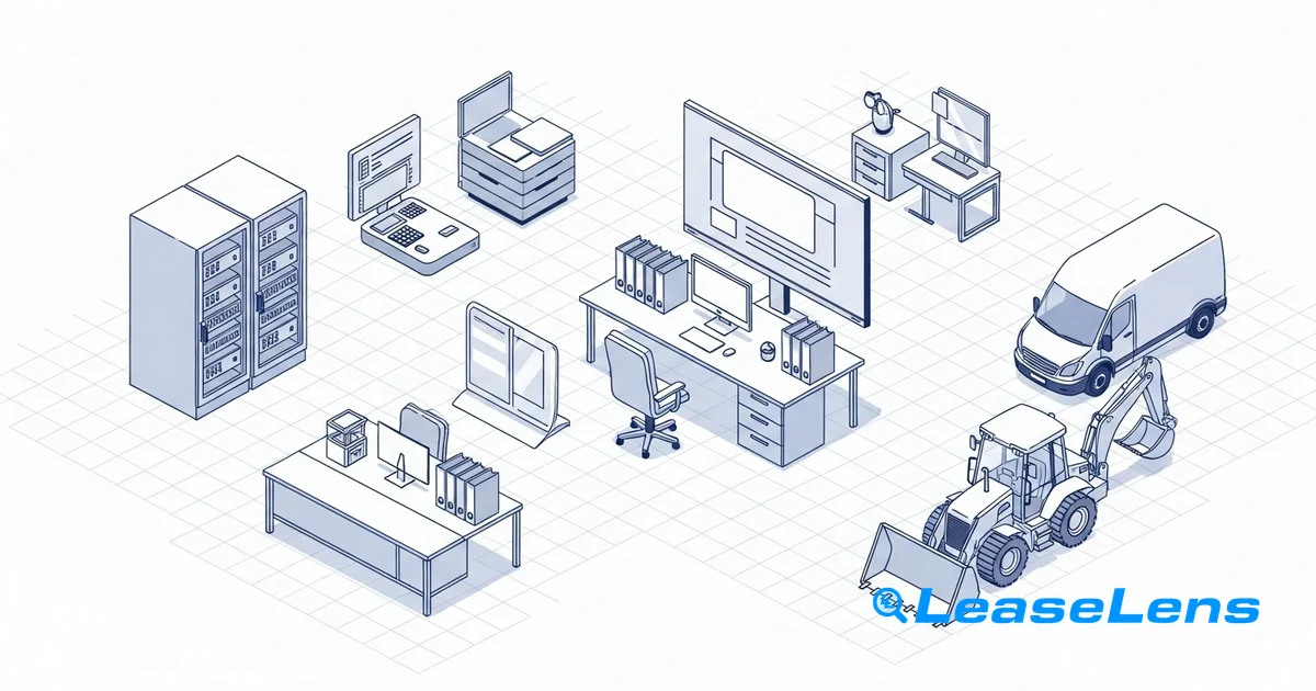 A CFO reviewing lease portfolio data on a multi-monitor setup in a modern corporate office.
